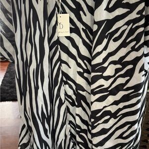 Zebra Print Sheer Kimono